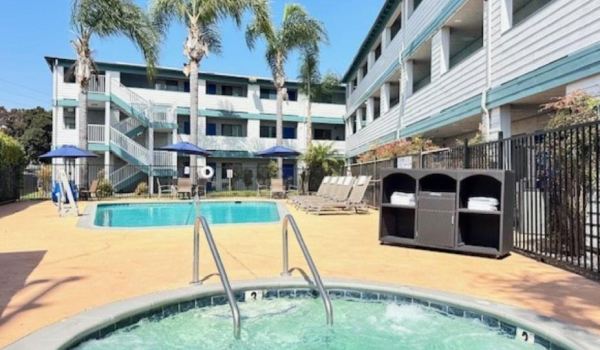 Outdoor Swimming Pool At Heritage Inn